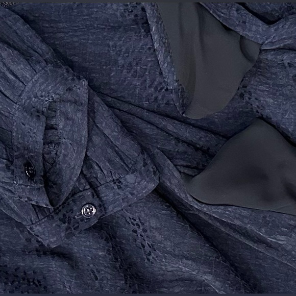 ✨NWT✨ Gerard Darel Blue & Black Cheetah Print Janelle Dress Size 36 (US Size 4) - Picture 11 of 16